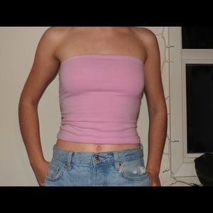 Brandy Melville tube top, bubblegum pink